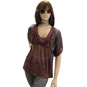 Xhilaration Short Sleeve Boho Blouse